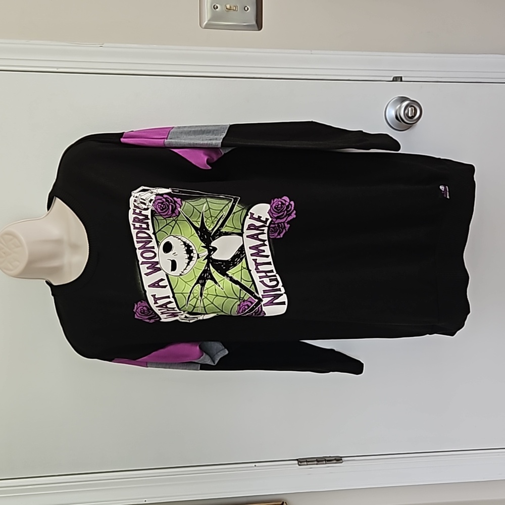 Nightmare Before Christmas Jack Skellington Nightgown Size S Oversized